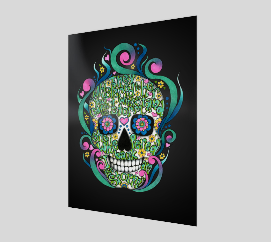 Storm Sugar Skull Poster