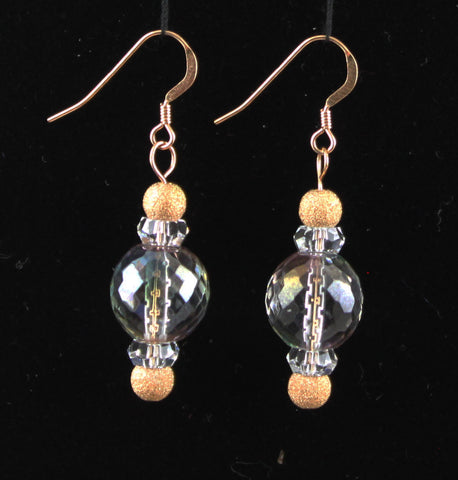 Czech Glass and Swarovski Crystal Earrings