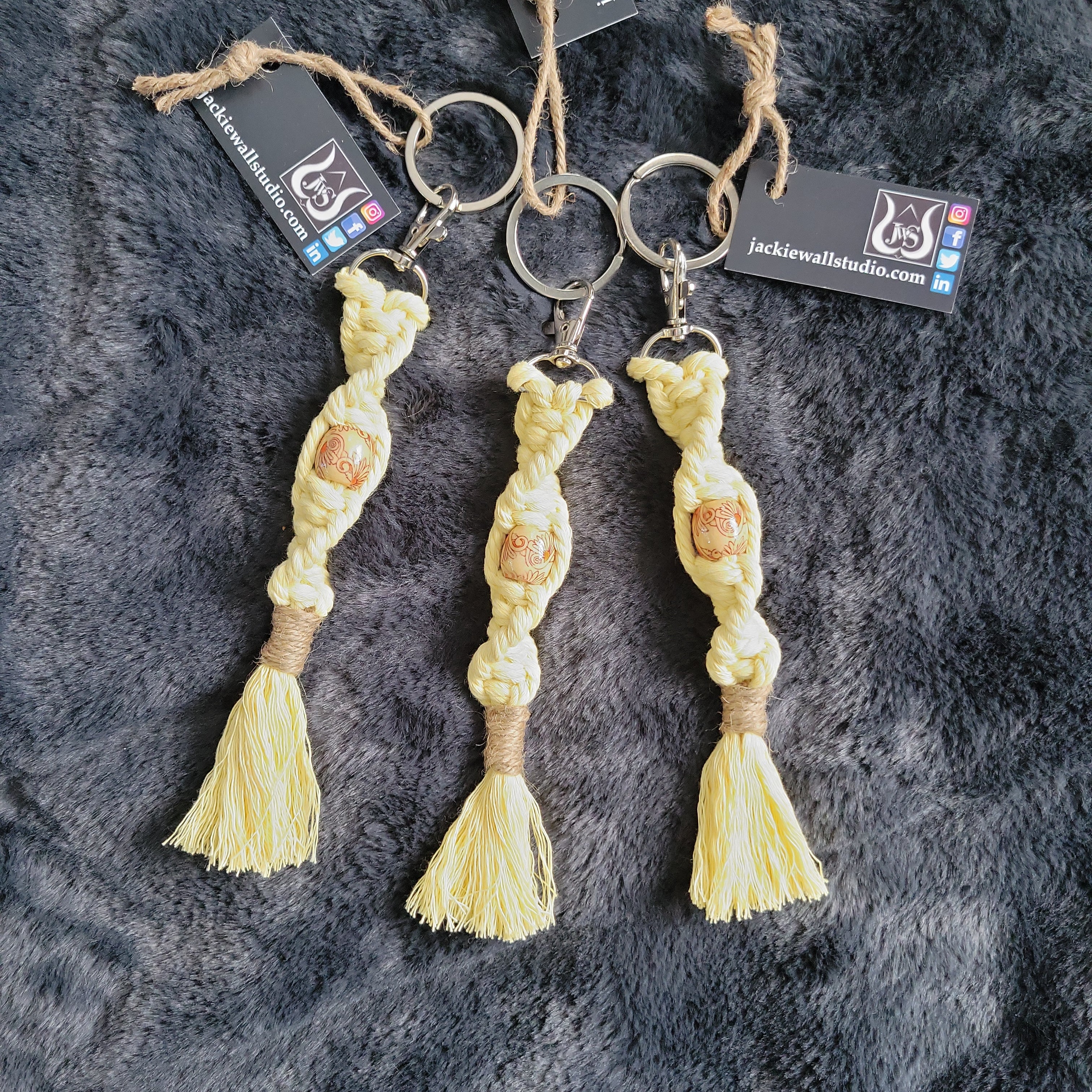 Macrame Twist Keychain