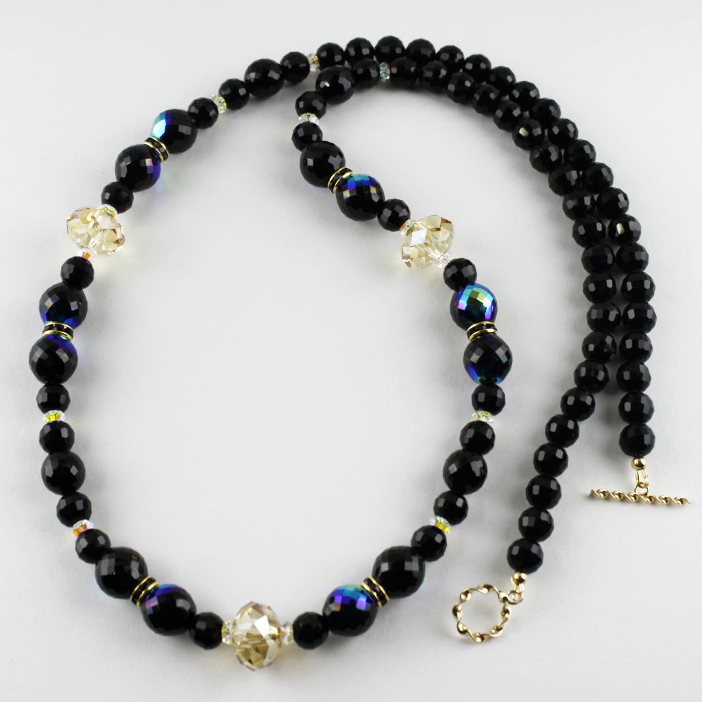 Golden Shadow Swarovski Crystal Necklace