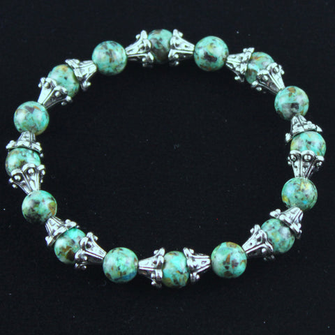 Vintage Inspired African Turquoise Bracelet