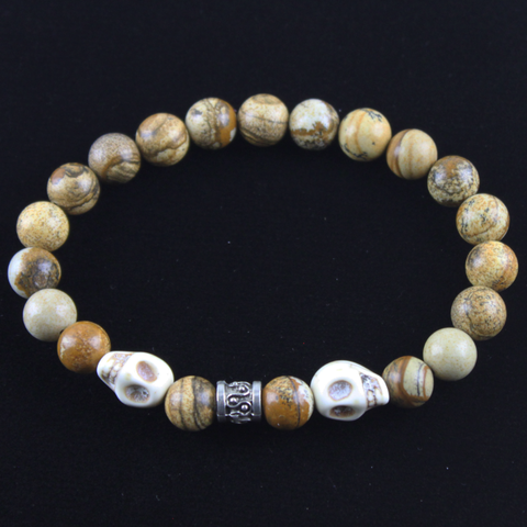 Skull Picture Jasper Bracelet