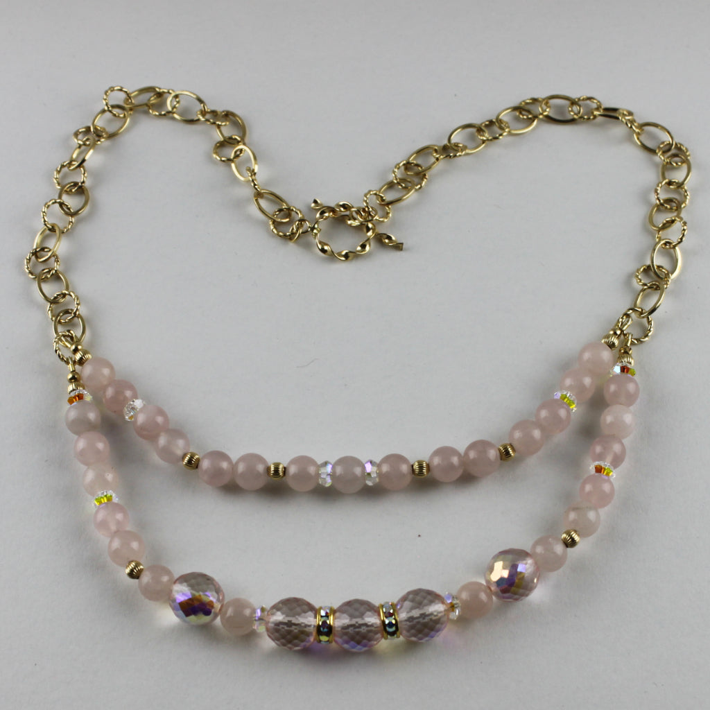 Golden Blush Swarovski Crystal and 14K Gold-Filled Necklace