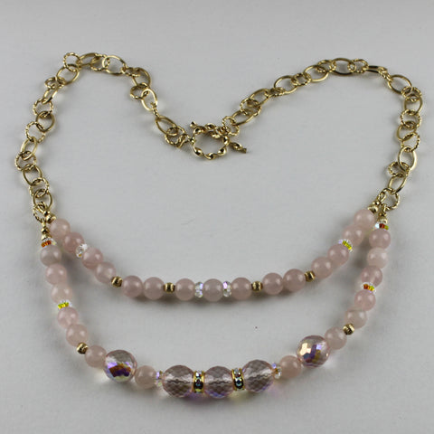 Golden Blush Swarovski Crystal and 14K Gold-Filled Necklace