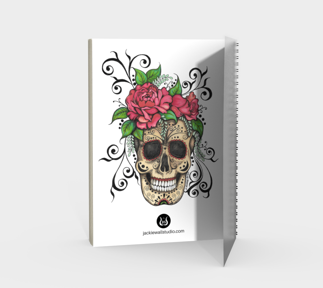 Floral Skull Spiral Notebook