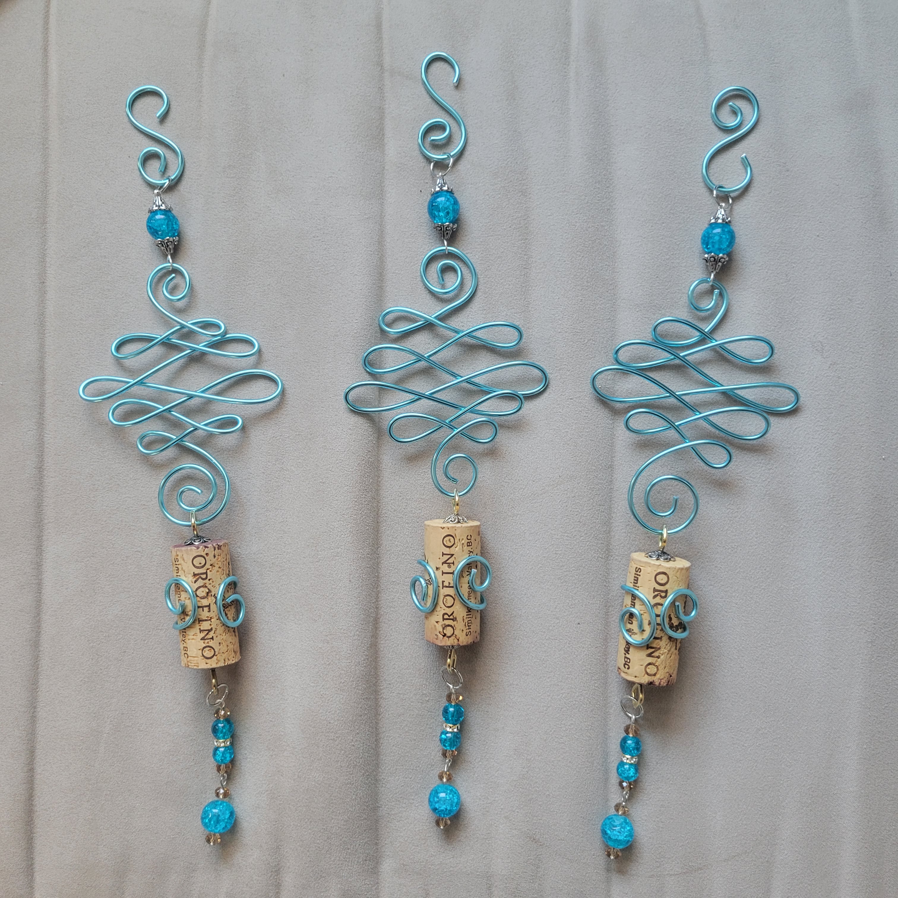 Wine Cork Wire Suncatcher