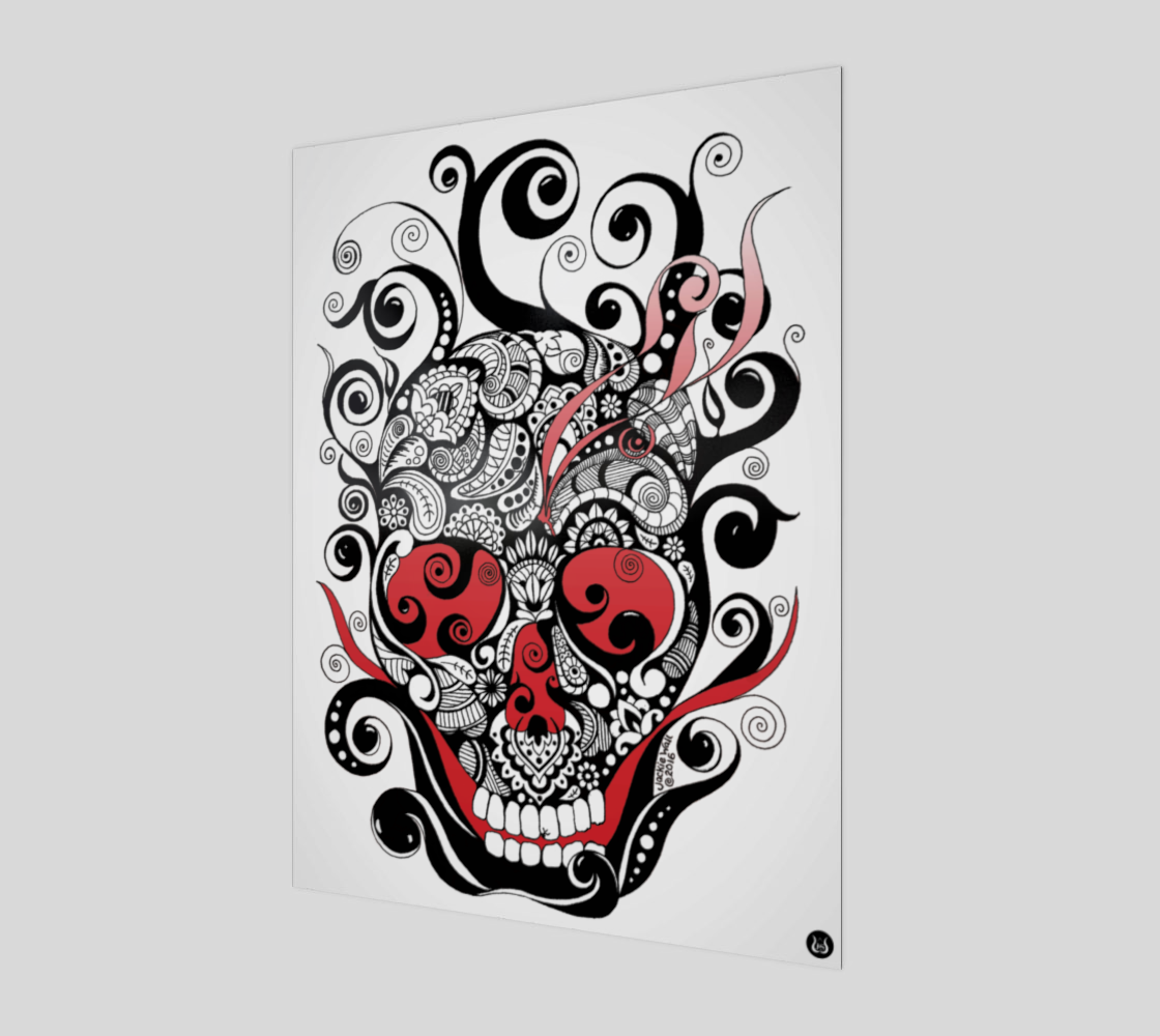 Smoldering Skull Poster