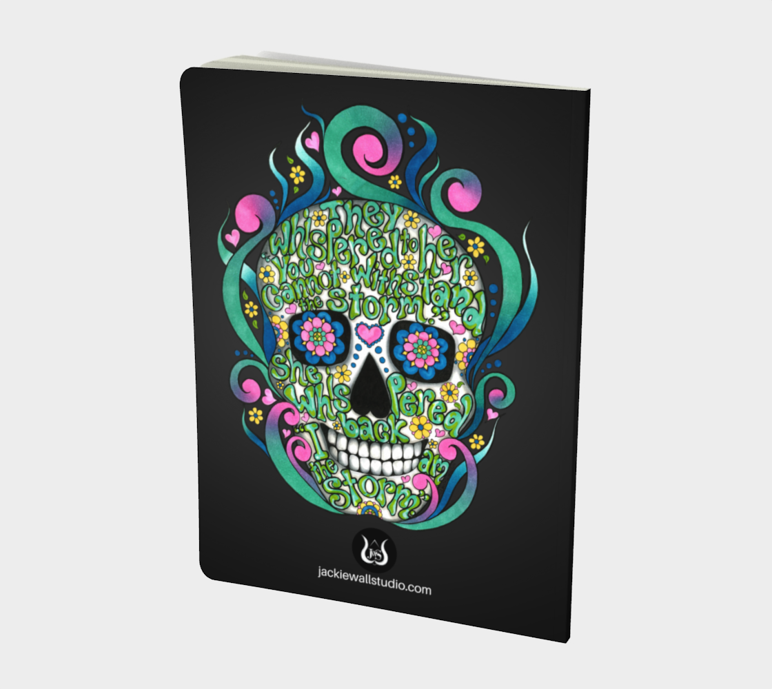 Storm Sugar Skull Large Notebook
