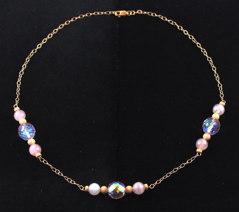 Pretty Simple in Pink Rose Gold Filled Necklace