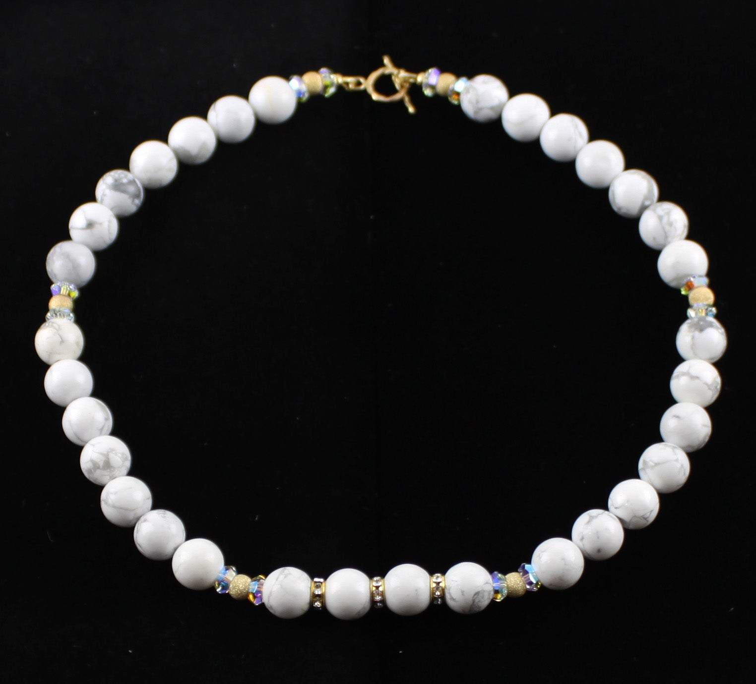14K Gold Filled Howlite Necklace