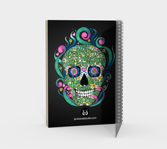 Storm Sugar Skull Spiral Notebook