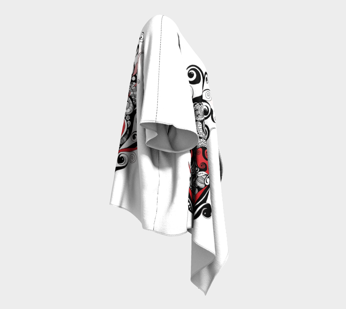 Smoldering Skull Draped Kimono