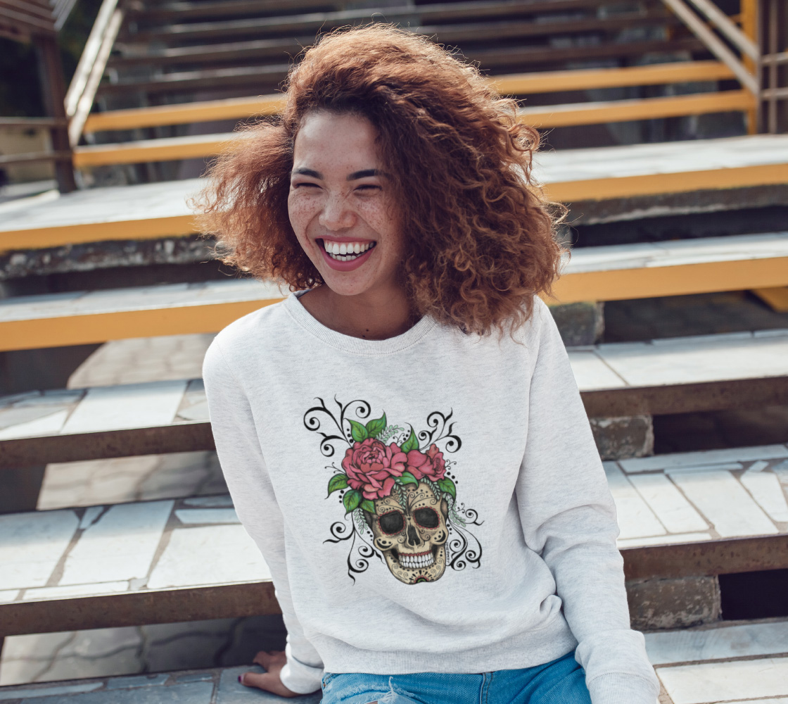 Floral Skull Sweatshirt