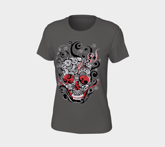 Smouldering Skull Women's Fitted T-shirt