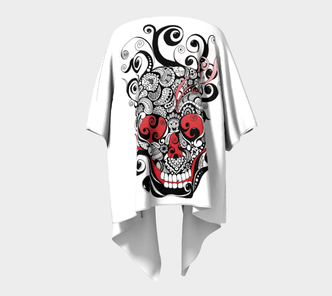 Smoldering Skull Draped Kimono