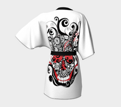 Smoldering Skull Kimono Robe
