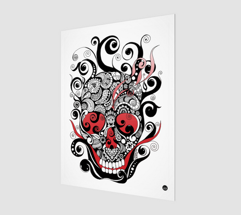 Smoldering Skull Art Print