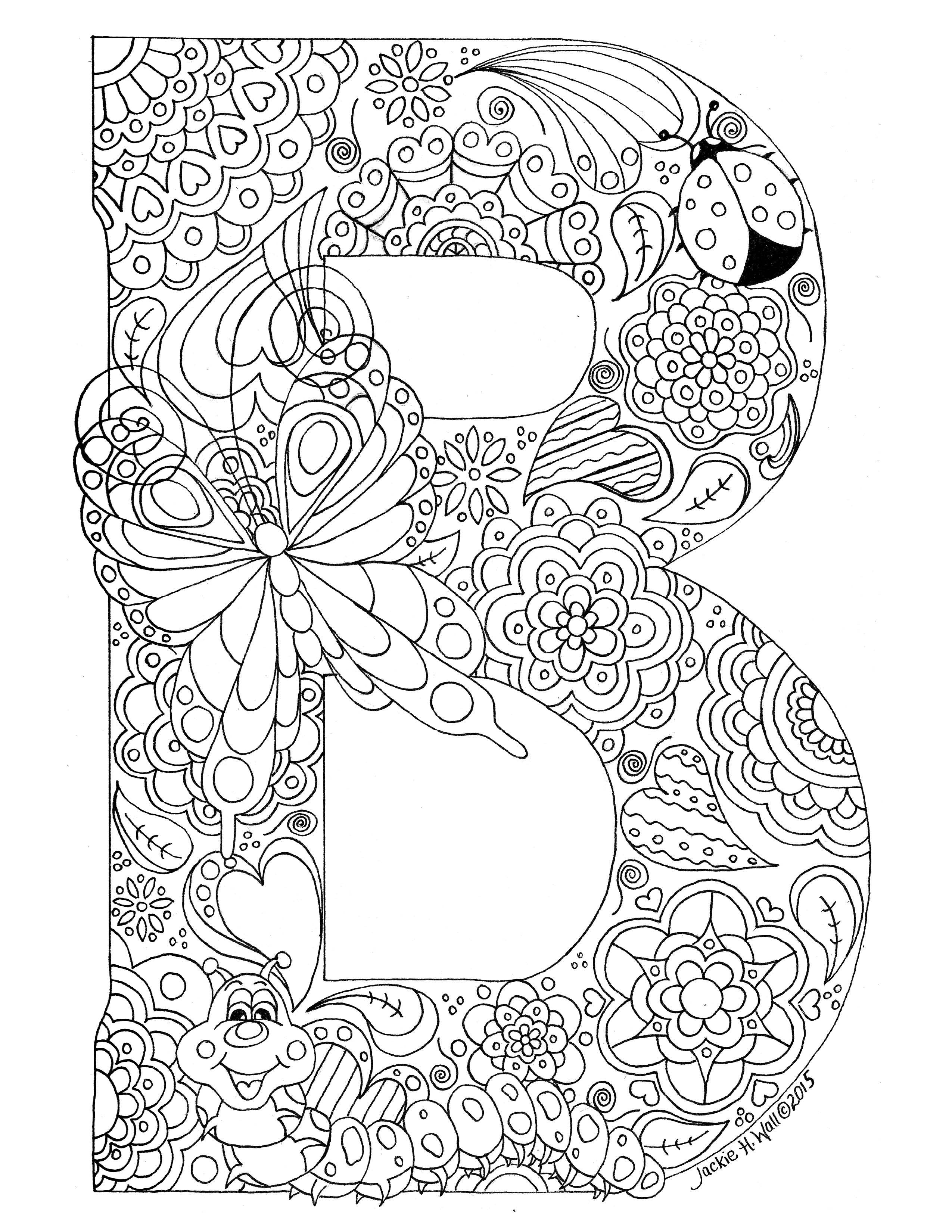 Letter B Colouring Page