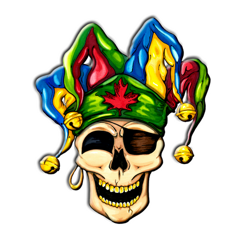 Canadian Jester Skull Printable Art