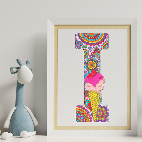 Letter I Printable Art