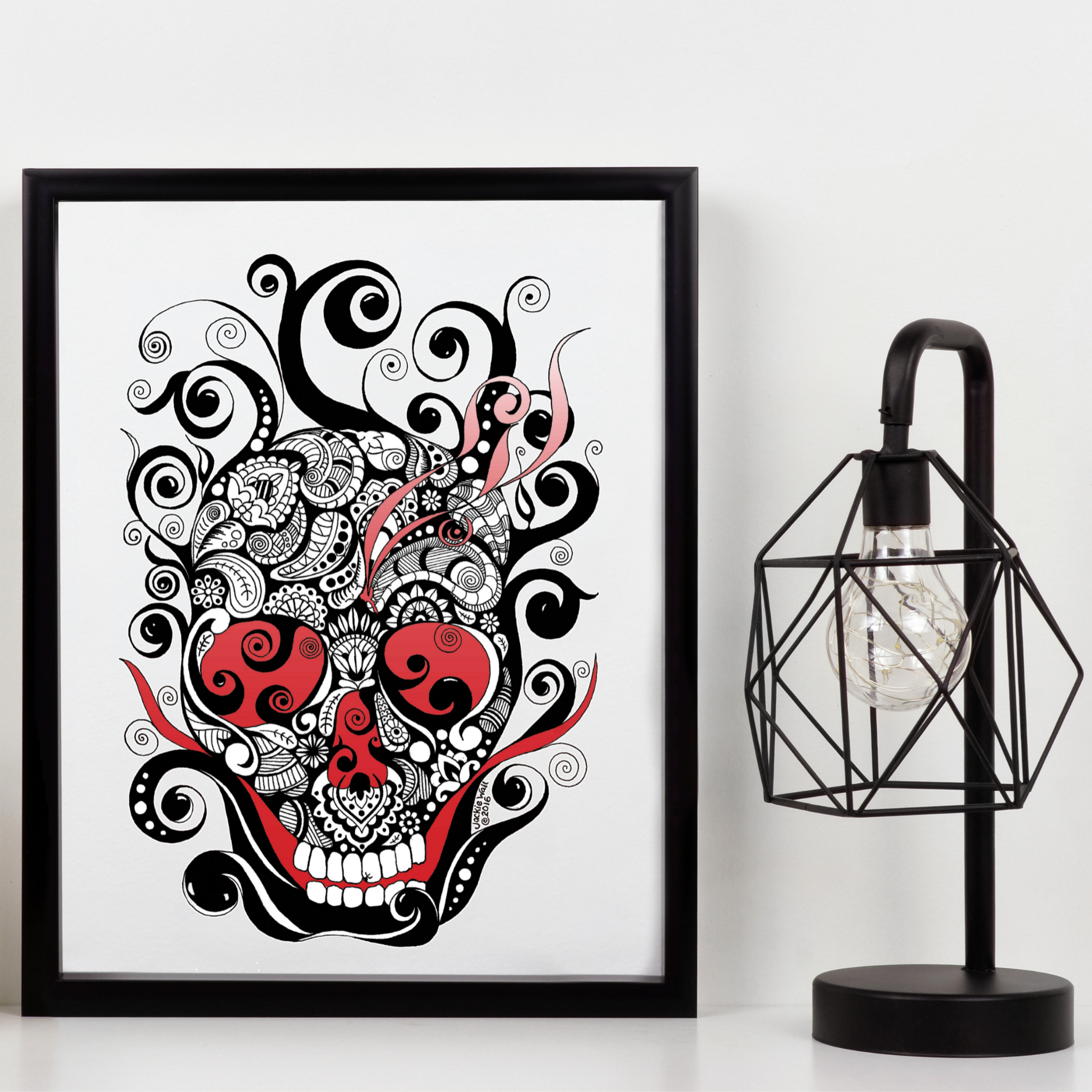 Smoldering Skull Printable Art