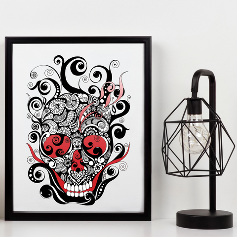 Smoldering Skull Printable Art