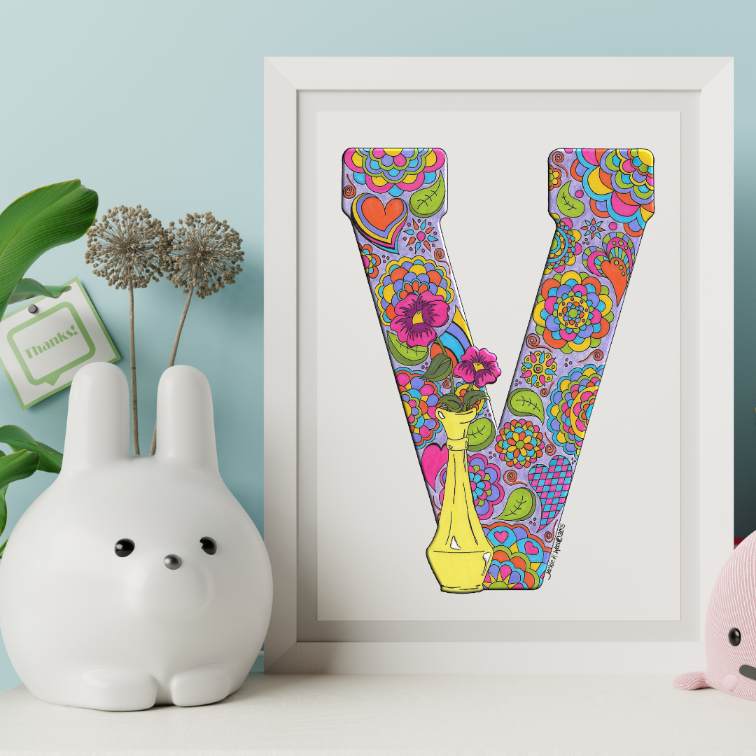 Letter V Printable Art
