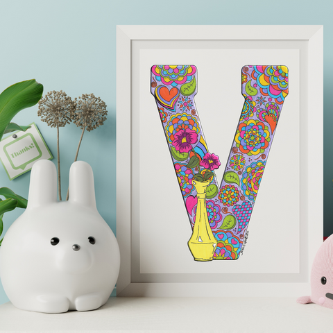 Letter V Printable Art