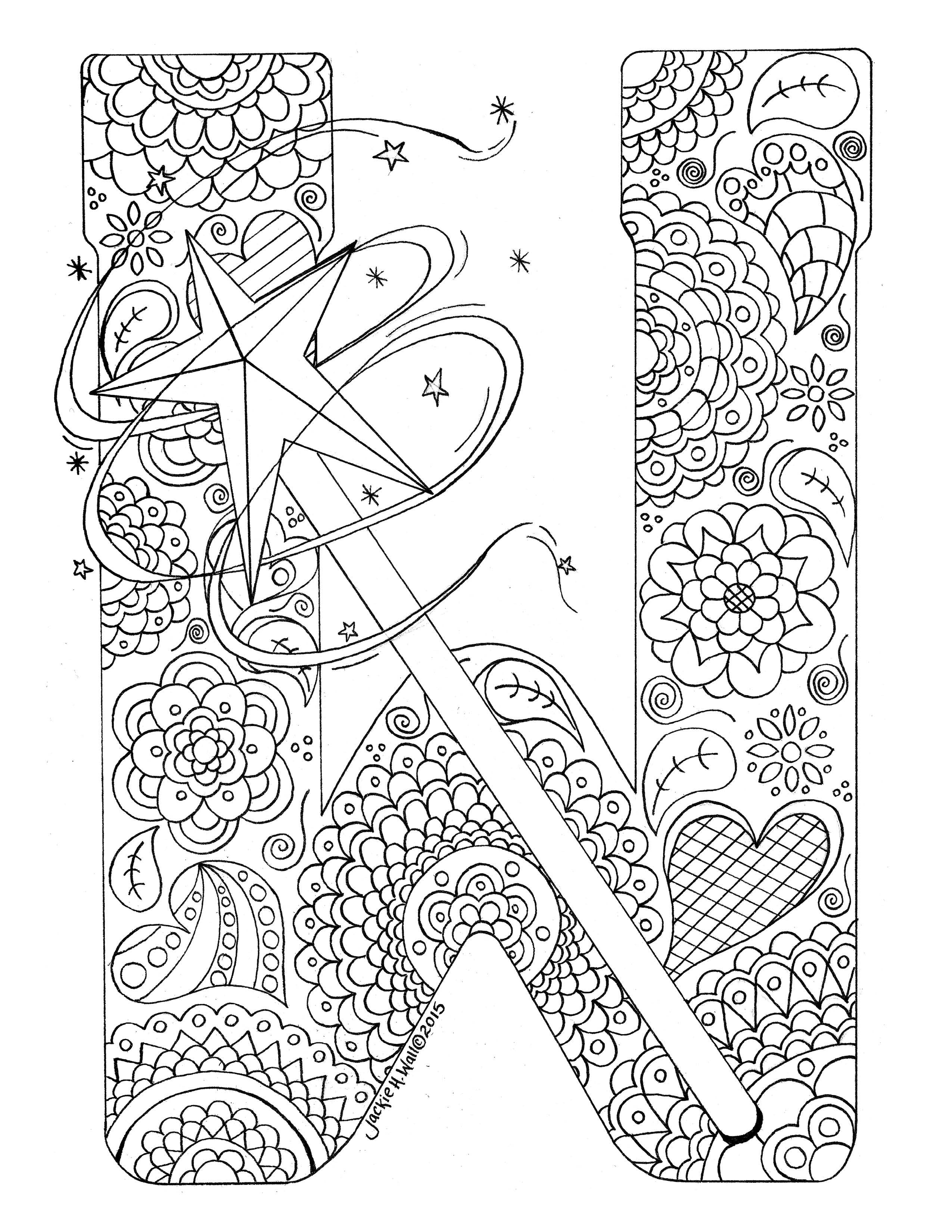 Letter W Colouring Page