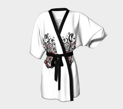 Smoldering Skull Kimono Robe