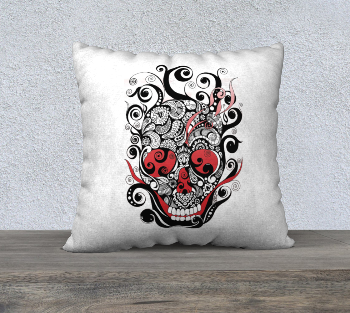 Smoldering Skull Pillow Case