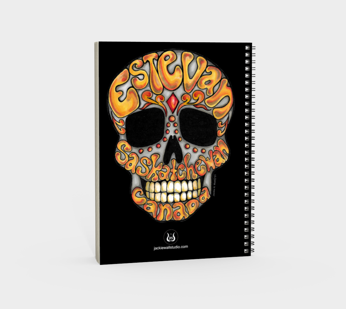 Estevan Skull Spiral Notebook