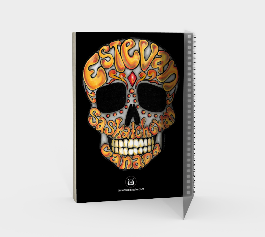 Estevan Skull Spiral Notebook