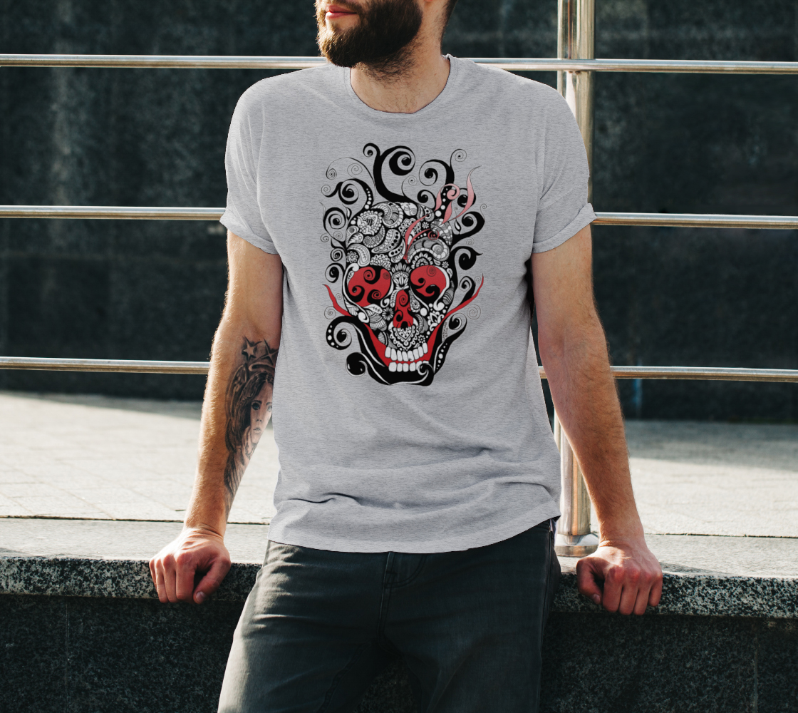 Smoldering Skull Unisex Tee