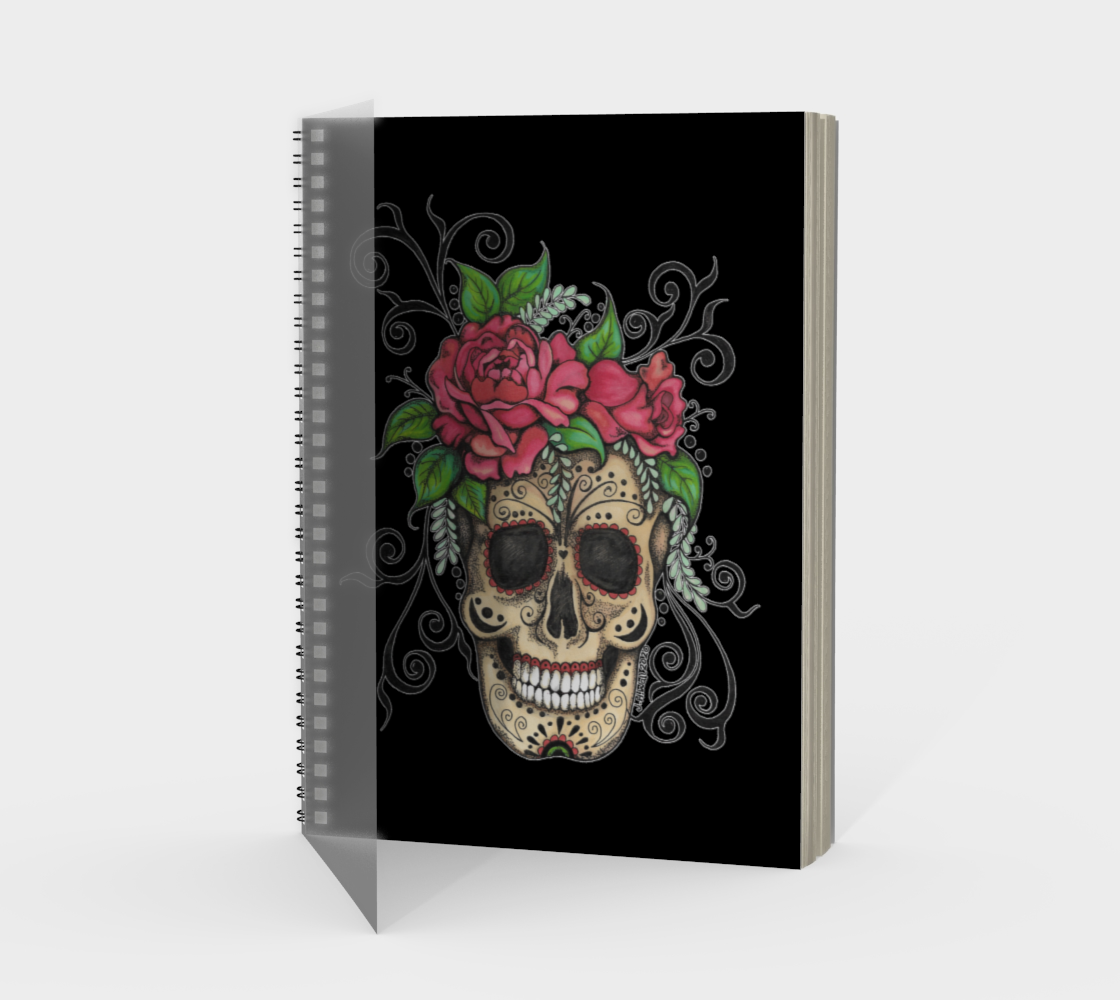 Floral Skull Spiral Notebook