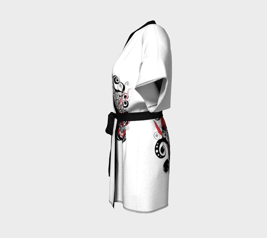 Smoldering Skull Kimono Robe