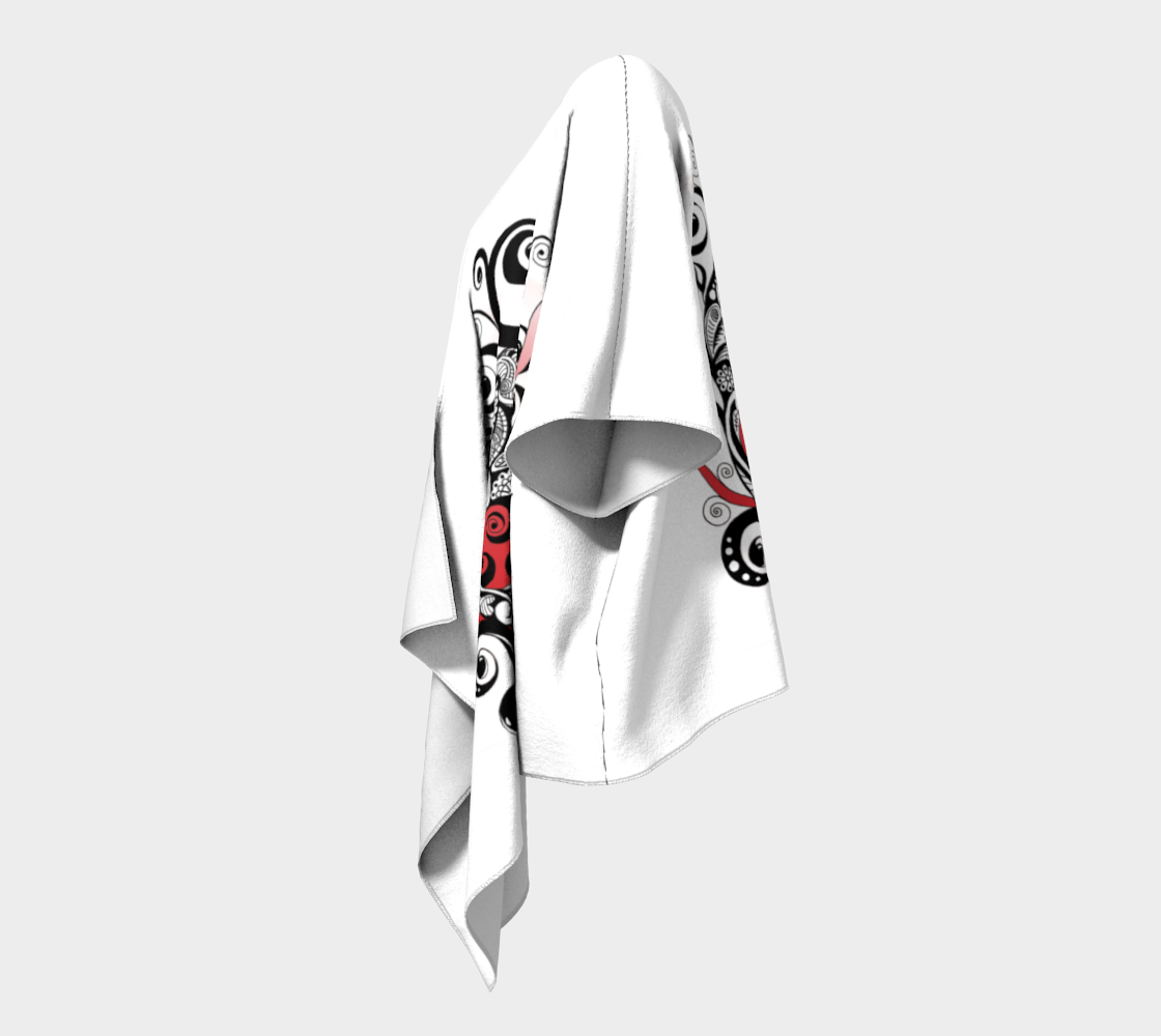 Smoldering Skull Draped Kimono