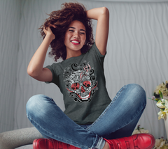 Smouldering Skull Women's Fitted T-shirt