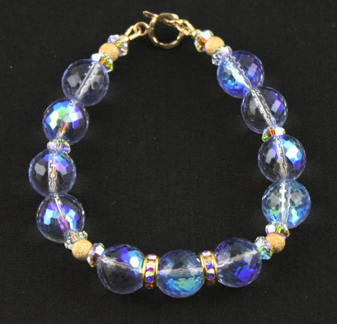 Trinity Blue Gold Fillwd Bracelet