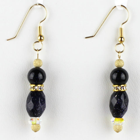 Gold Stone Sparkle Earrings