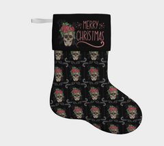 Floral Skull Christmas Stocking