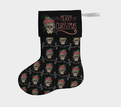 Floral Skull Christmas Stocking