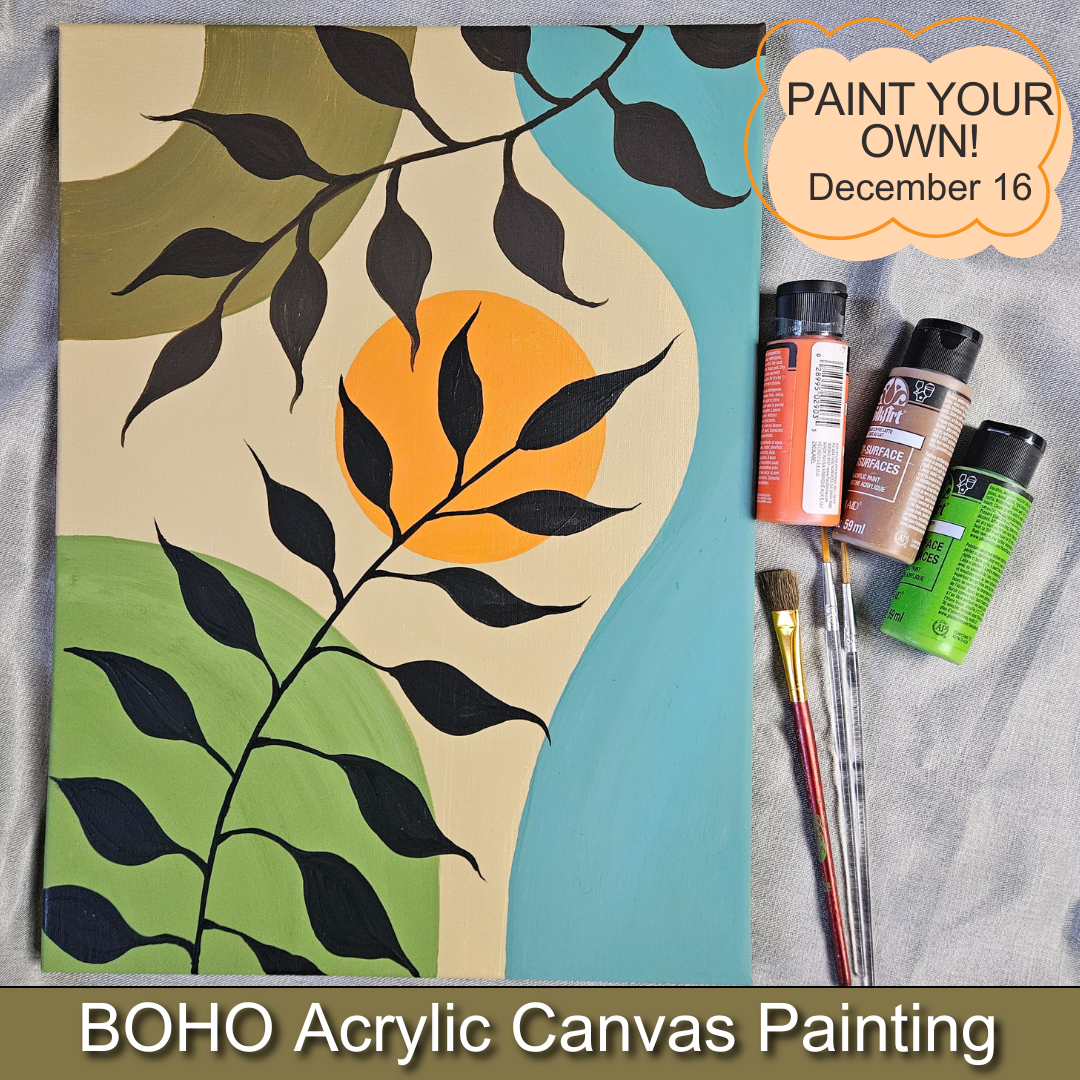 BOHO Acrylic Canvas Painting - December 16