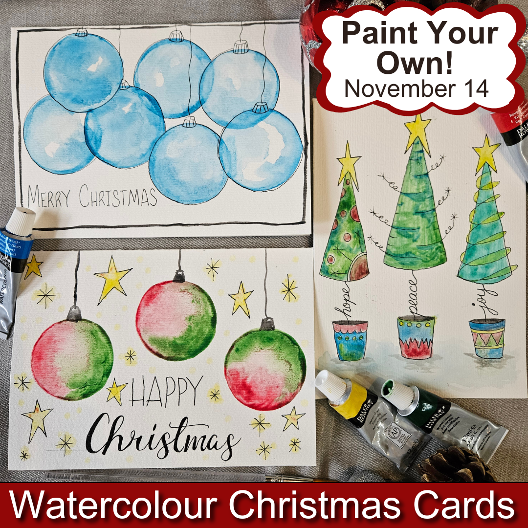 Watercolour Christmas Cards Creative Class November 14