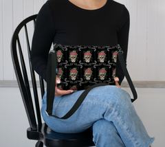 Floral Skull Crossbody Purse