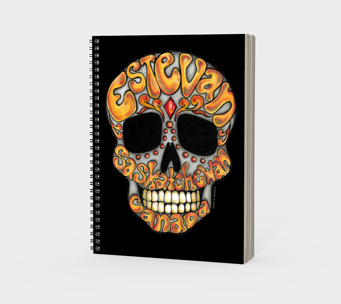 Estevan Skull Spiral Notebook