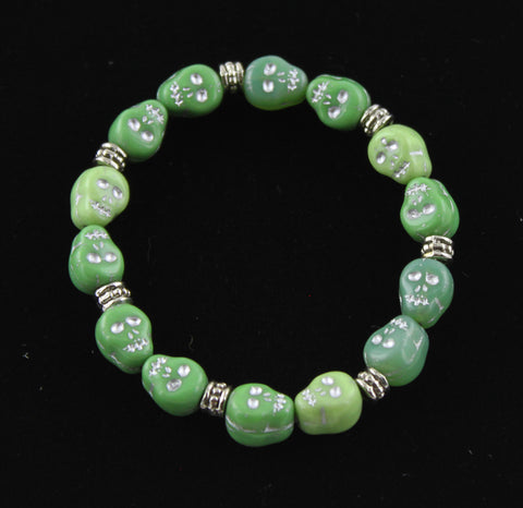 Toxic Green Skull Bracelet