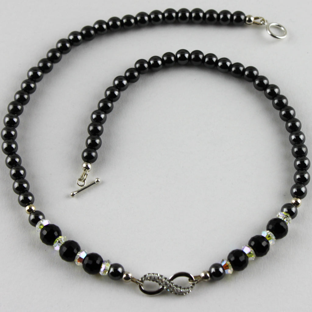Midnight Storm Infinity 17" Necklace