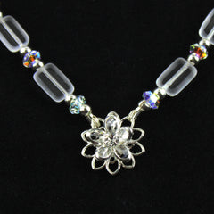 Floral Frost Swarovski Crystal and Sterling Silver Bracelet