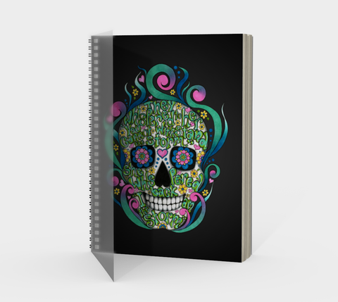 Storm Sugar Skull Spiral Notebook